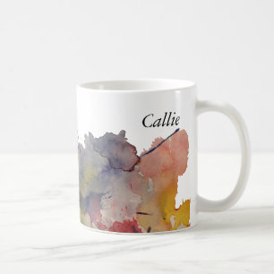 Mug Couleur primaire Aquarelle, Personnalisée, 2