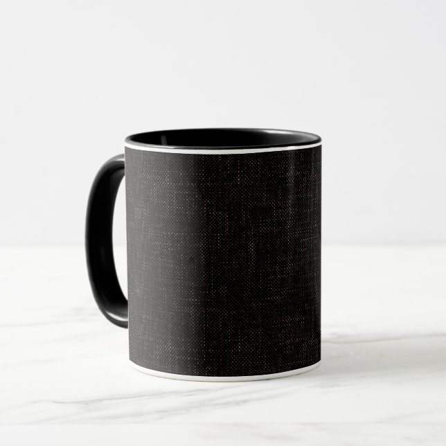 Mug Couleur solide à texture noire (Devant gauche)