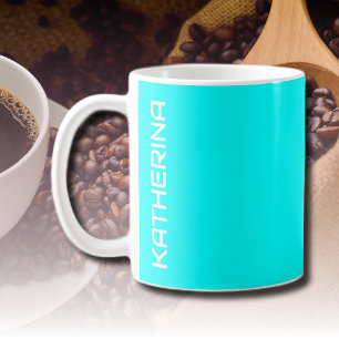 Mug Couleur solide bleu néon   Classic Personnalisé