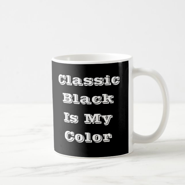 Mug Couleur solide noire classique intemporelle (Droite)