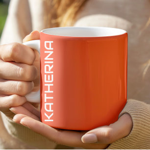Mug Couleur solide rouge vif Classic Personnalisé