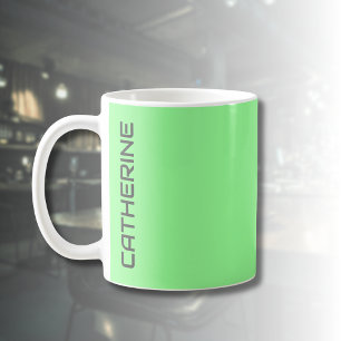 Mug Couleur solide verte à la menthe personnalisée