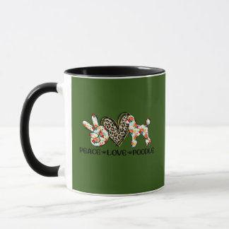Mug Couleur unique pour cadeau avec caniche.