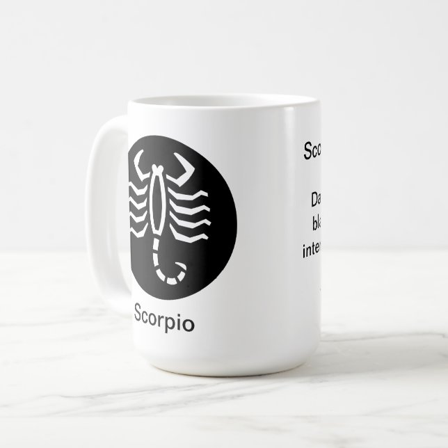 Mug - Couleur Zodiac pour Scorpio (Devant gauche)