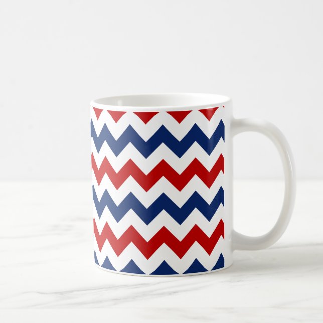 Mug Couleurs américaines Chevron Stripes (Droite)