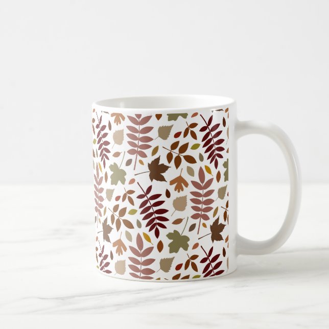 Mug Couleurs d'automne du Motif rpt Feuille déchiré su (Droite)