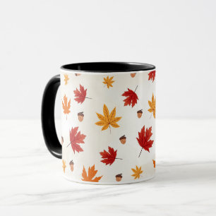 Mug Couleurs d'Automne Rouge Orange Jaune Feuilles qui
