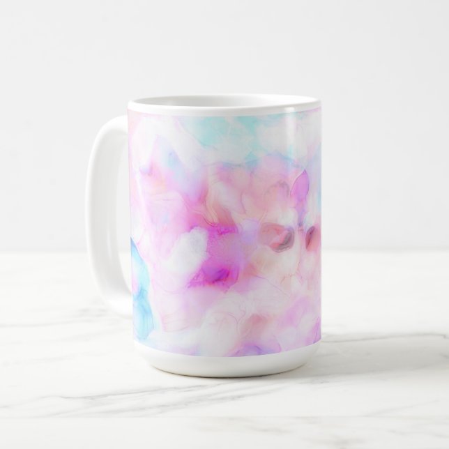 Mug Couleurs de barbe à papa aquarelle Glam (Devant gauche)