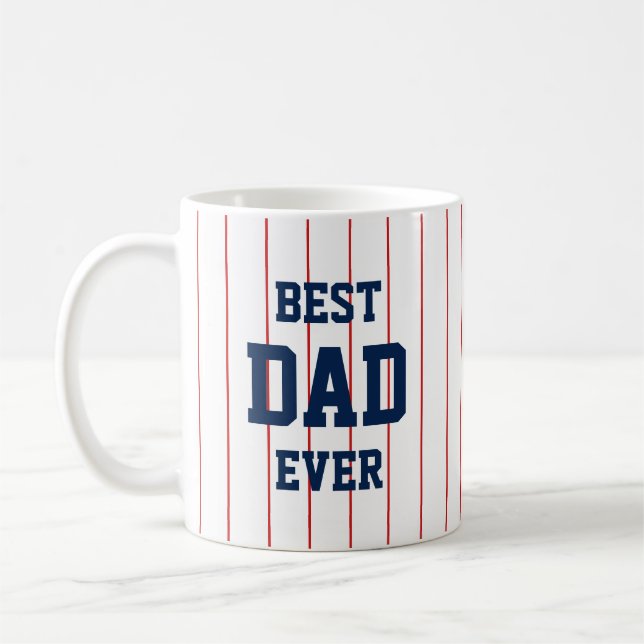 Mug Couleurs de baseball Élégantes Le meilleur papa de (Gauche)