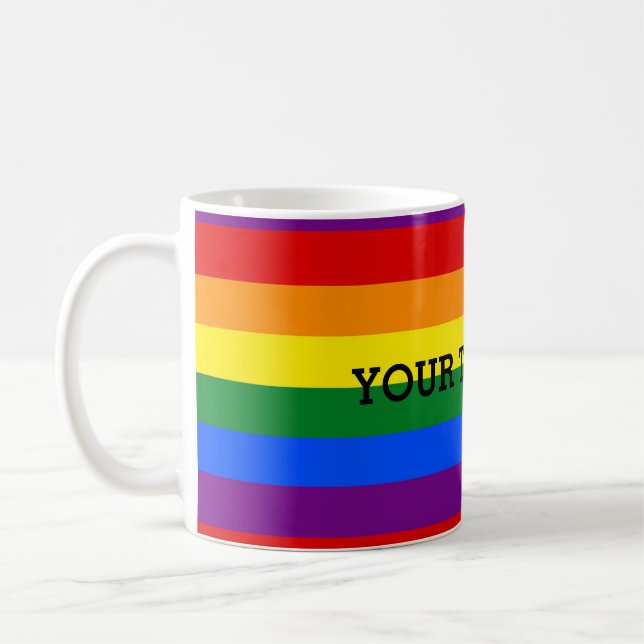Mug COULEURS DE DRAPEAU PLANCHES + votre texte (Gauche)