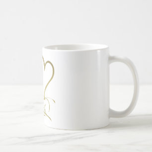 Mug Couleurs de fond modifiables Forever Hearts Gold