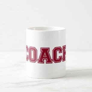 Mug Couleurs de l'école COACH Mug, Bourgogne Blanc