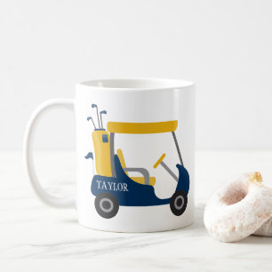 Mug Couleurs de l'école - Marine Blue & Gold Golf Cart