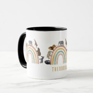 Mug Couleurs de terre Arc-en-ciel Animaux de la jungle
