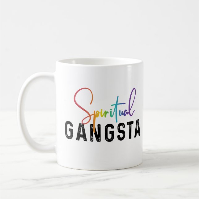 Mug Couleurs du chakra Gangsta spirituel (Gauche)