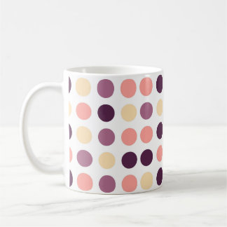 Mug Couleurs Jaune Orange Violet Pastel Points Polka
