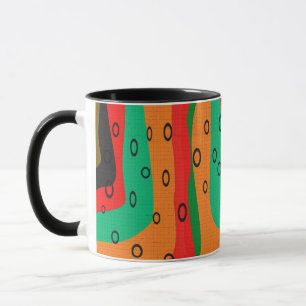 Mug Couleurs modernes abstraites et rétro motif ou san