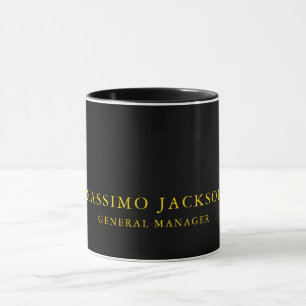 Mug Couleurs Or Noir Professionnel Tendance Minimalist