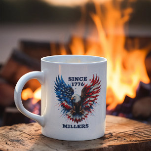 Mug Couleurs patriotiques personnalisées Amérique Aigl