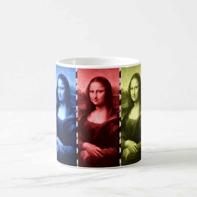 Mug Couleurs primaires Mona Lisa Poster de animal (Centre)