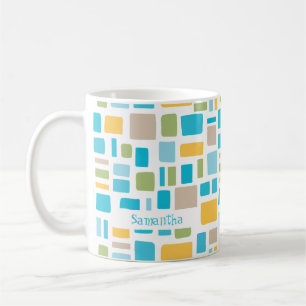 Mug Couleurs printanières Carrés et rectangles merveil