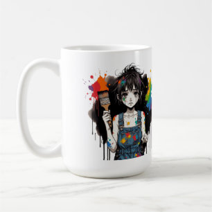 Mug Couleurs qui saignent Fille artiste Manga Anime Cr