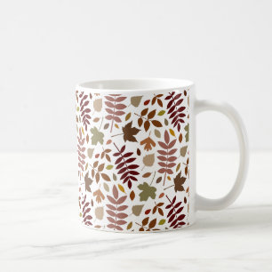 Mug Couleurs tombées du Motif Feuille tombées sur blan