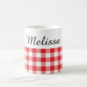 Mug Country Chic Red Buffalo Nom personnalisé de la p