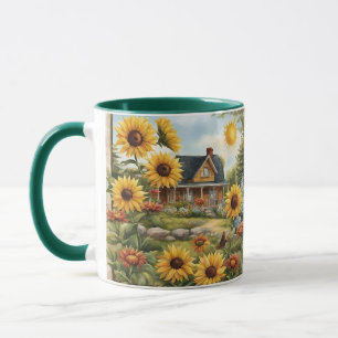 Mug Country Farmhouse Dreamy Golden Sunflowers