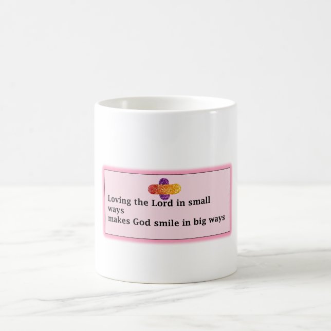 Mug Coupe avec citation "Aimer le Seigneur de petites  (Centre)