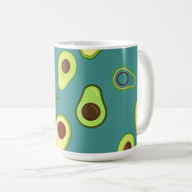 Mug Coupe Avocado été Vert dégradé Motif (Devant droit)