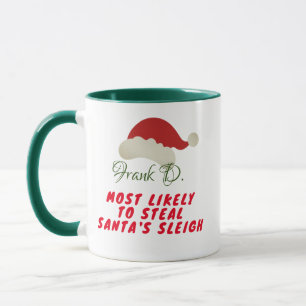 Mug Coupe Cadeau de Noël, Père Noël Personnalisé
