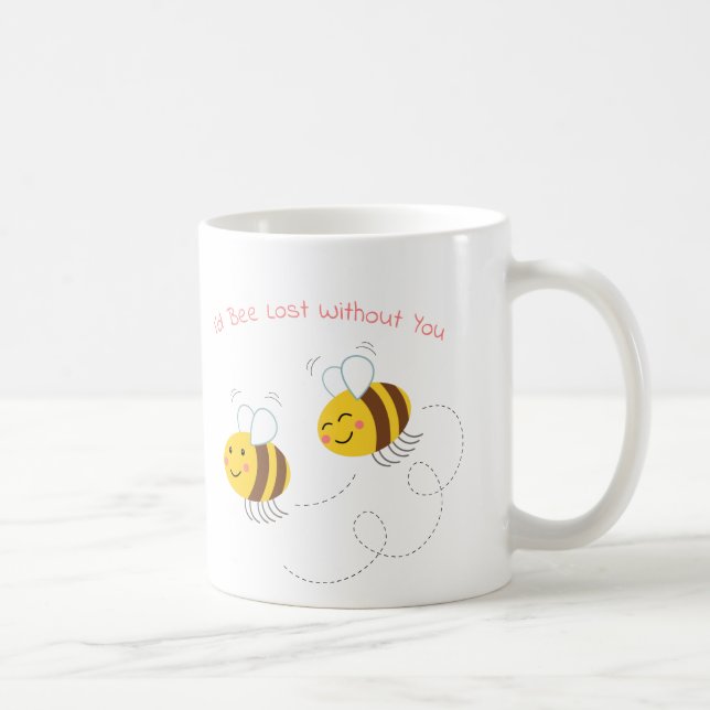 Mug Coupe d'abeilles illustrée avec beaucoup d'humour (Droite)