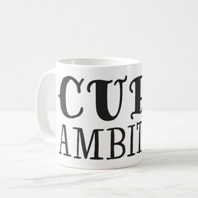 Mug Coupe d'ambition en céramique (Devant gauche)