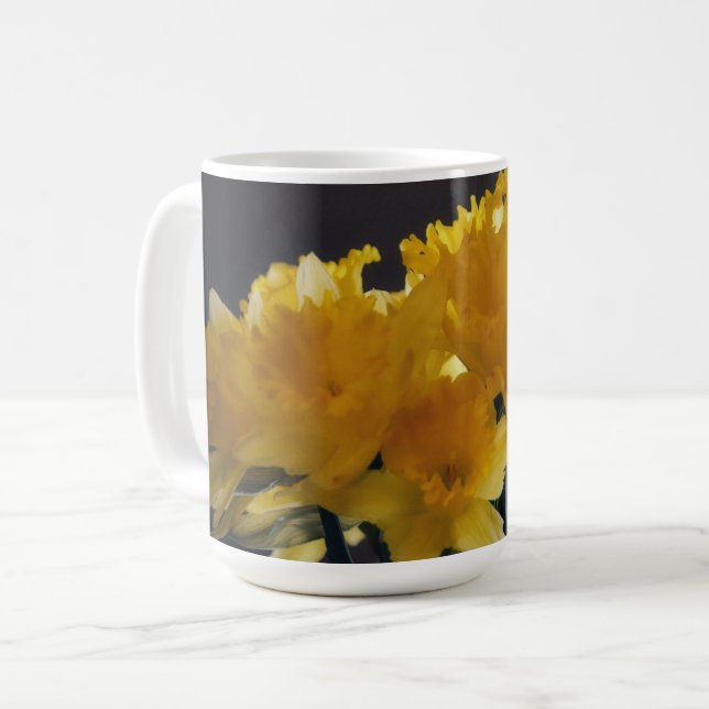 Mug Coupe d'art de la jonquille jaune (Devant gauche)