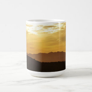 Mug Coupe d'art de Musique Golden Sunset Mountain