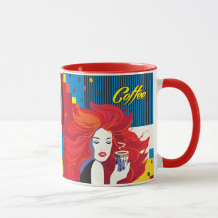 Mug Coupe de café belle mode femme POP-ART tendance