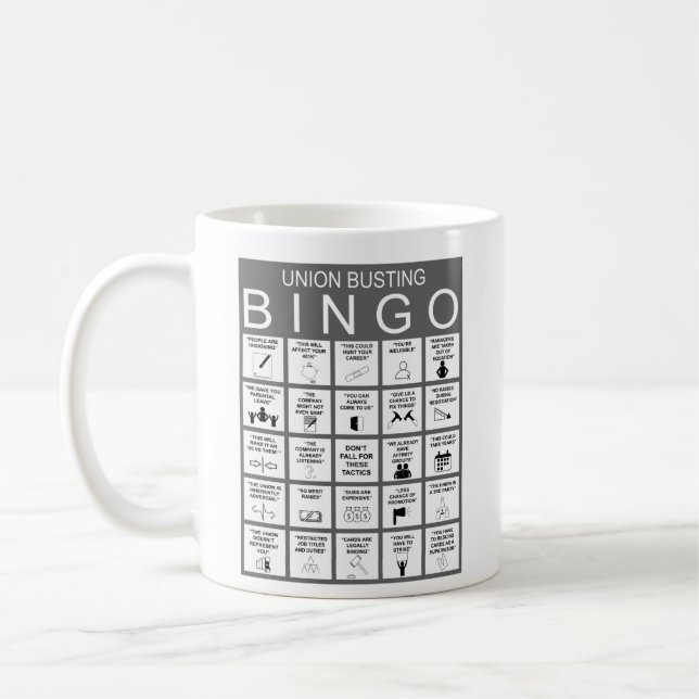 Mug Coupe de café de bingo anti-Union (Gauche)