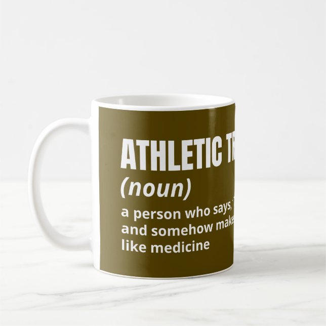 Mug Coupe de café de définition de formateur sportif (Gauche)