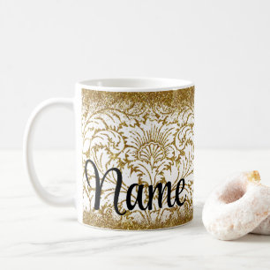 Mug Coupe de café de design d'or personnalisée