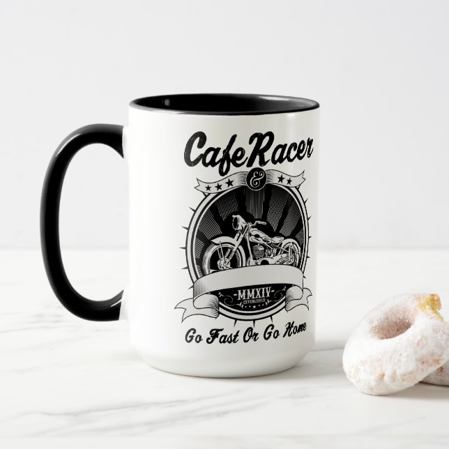 Mug Coupe de café de moto (Avec donut)