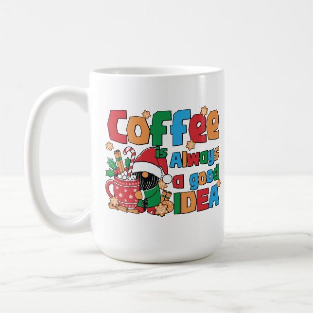 Mug Coupe De Café De Noël Avec Des Discours Festifs (Gauche)