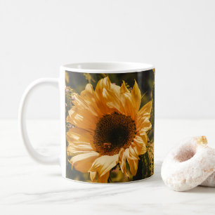 Mug Coupe de café de tournesol jaune simple