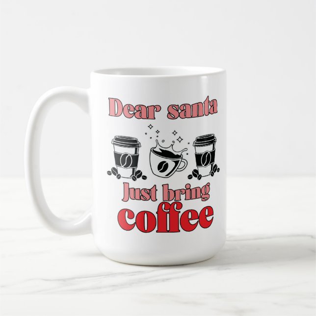 Mug Coupe de café mignonne avec des paroles de vacance (Gauche)
