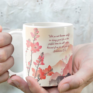 Mug Coupe de café Verset Biblique de la Prairie de Mon