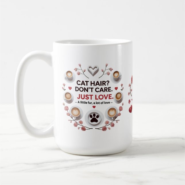 Mug Coupe de citation Amoureux des chats audacieuse (Gauche)
