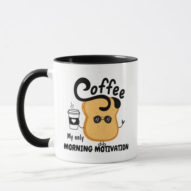 MUG COUPE DE MOTIVATION DU MATIN, CADEAU (Gauche)