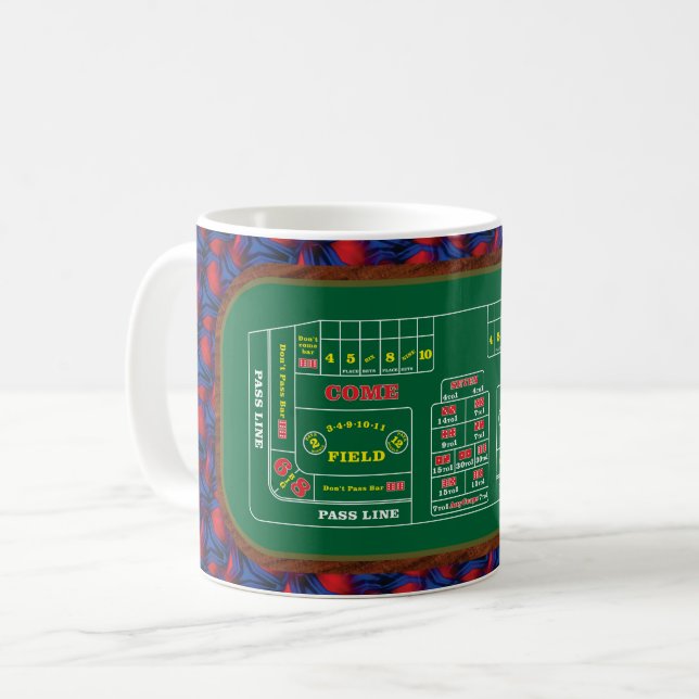 Mug Coupe du Café de table de craps très amusants (Devant gauche)
