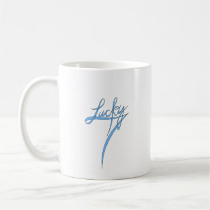 Mug Coupe du café : Écriture chanceuse