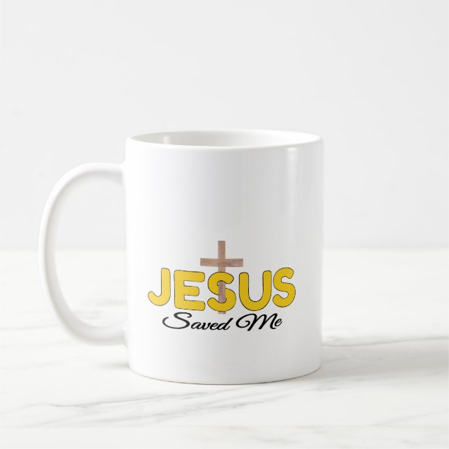 Mug Coupe du café : Jésus M'a sauvé (Gauche)